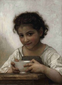 Girl Eating Porridge — William-adolphe Bouguereau, Realist Academic Painting