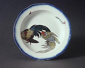 Round Dish With Scalloped Edge — Katsushika Hokusai