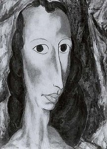Large Head, (painting) — Alfred Henry Maurer