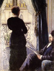 View Across A Balcony — Gustave Caillebotte