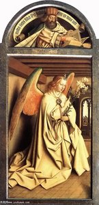 The Ghent Altarpiece: Prophet Zacharias Angel Of The Annunciation — Jan Van Eyck, Early Netherlandish Painting