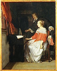 La Lecon De Virginal — Gabriel Metsu