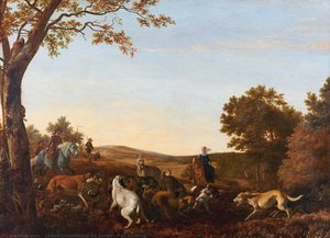 Fox Hunting — Ludolf Leendertsz De Jongh, Baroque