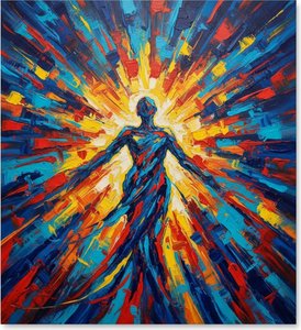 The Genesis Burst: A Chronicle Of Internal Radiance And Form — Christian Noiret, Contemporary Abstract Painting