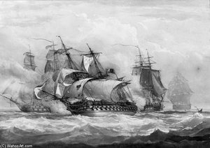 The Capture Of The Guillaume Tell — John Christian Schetky
