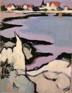 Rocks And A Bay — John Duncan Fergusson