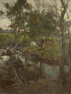 Evensong The Brook At Halton Green — Samuel John Lamorna Birch