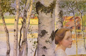 Lisbeth At The Birch — Carl Larsson