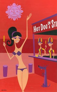 Hot Dog On An Stick — Josh Agle (shag)