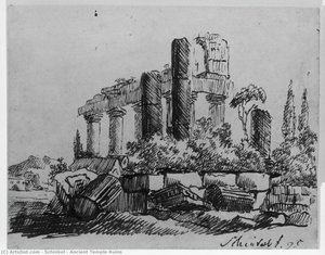 Ancient Temple Ruins — Karl Friedrich Schinkel, Neoclassicism