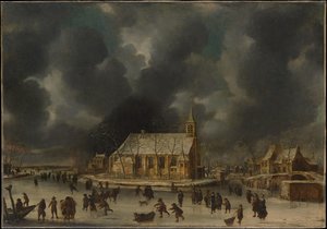 Skating At Sloten, Near Amsterdam — Jan Abrahamsz Beerstraten