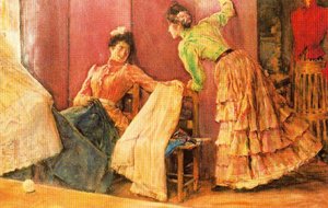 Dressmakers In Seville — José Villegas Cordero, Costumbrismo