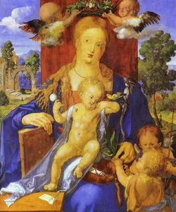 La Madonna Con Un Jilguero — Albrecht Dürer, Renacimiento Nórdico