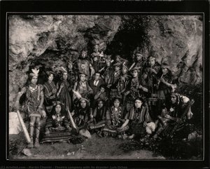Theatre company with its director, Luis Ochoa