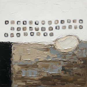 Monolith Of Silence: A Stratified Study In Earthly Tones And Ethereal Light — Laurent Fabre