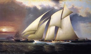 The Yacht Magic'' Defending America's Cup'' — James Edward Buttersworth
