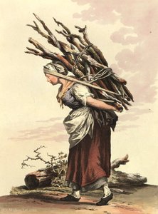 Girl with forest wood