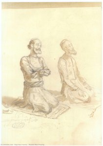 Muslim Men Praying — Raja Ravi Varma