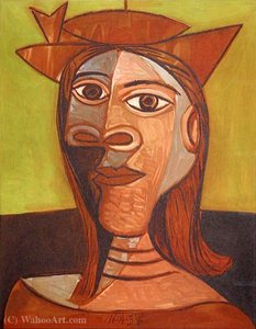 Woman With Hat (dora Maar) — Pablo Picasso, Cubist Style