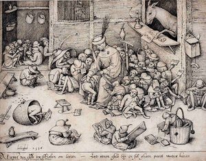The Ass In The School — Pieter Bruegel The Elder