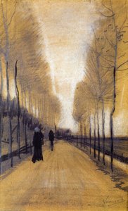 Alley Bordered By Trees — Vincent Willem Van Gogh, Post-impressionism