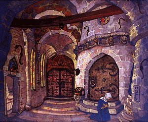 In The Monastery Sister Beatrice — Nikola Roerić, Roerich Romanticism