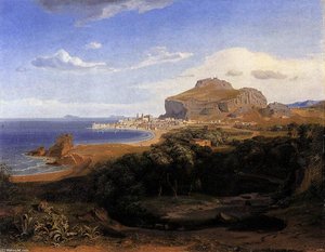 Cefalu — Carl Rottmann, Romantic Landscape Painting