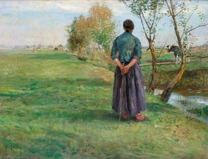 Autumn (shepherdness On Dachau Heath) — Fritz Von Uhde