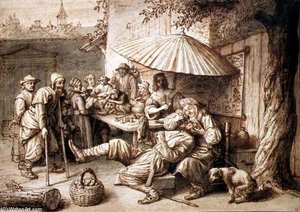 The Dentist (pen ^ Ink And Wash On Paper — Lambert Doomer
