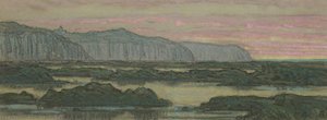 Varengeville Church From The Pebble Beach — Jean Francis Auburtin, Impressionism
