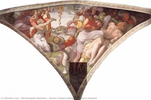 Sistine Chapel Ceiling: The Brazen Serpent — Michelangelo Morlaiter