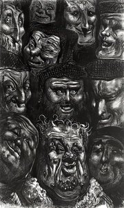 Eleven Grotesque Faces From 'les Contes Drolatiques' — ギュスターヴ・ドレ