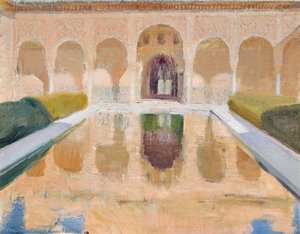 Patio De Comares, Alhambra — Joaquín Sorolla Y Bastida, Impressionistic Landscape