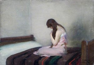 Ein Mädchen Auf Einem Bett — Sir Alfred James Munnings