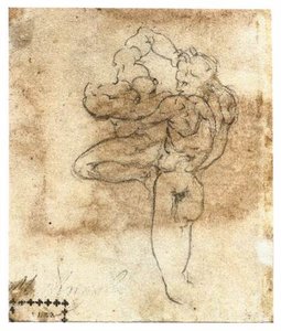 Man Abducting A Woman (verso) — Mihailo Anđelo, Renaissance