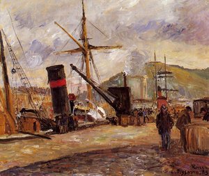 Steamboats — Camille Pissarro, Impressionist Landscape