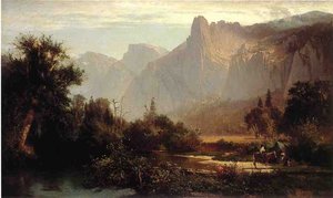Piute Indian Family In Yosemite Valley. — Thomas Hill