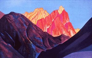Himalayas Red Sunset — Nicholas Roerich