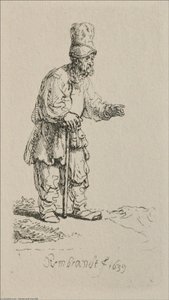 A Jew With The High Cap — Rembrandt Van Rijn, Dutch Golden Age