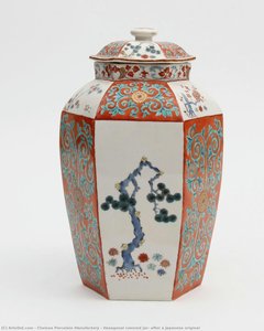 Hexagonal Covered Jar, After A Japanese Original — Chelsea Porcelain Manufactory