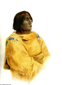 Tatsicki-stomick Piekann Chief — Karl Bodmer