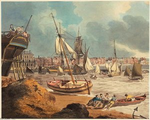The Harbour At Weymouth — John Thomas Serres