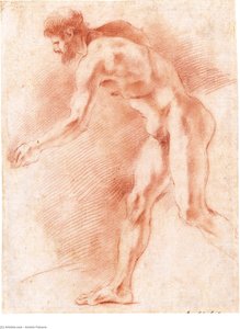 A Male Nude Walking To The Left — Aniello Falcone