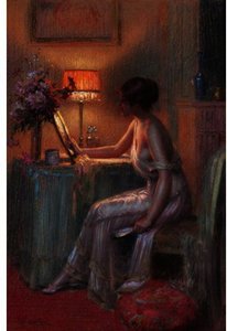 A Lady In Her Boudoir — Delphin Enjolras, Academicism