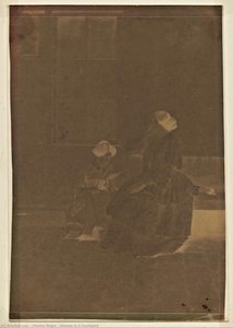 Women In A Courtyard — Charles Nègre