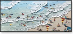 Rhythmic Tides Of Cerulean Solitude: A Sculptural Study In Impasto Motion — David Moreau