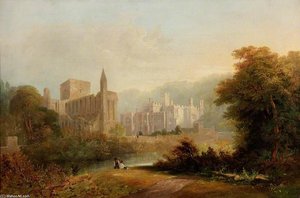 Brinkburn Grange And The Ruins Of Brinkburn Priory — John Wilson Carmichael