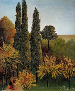 Walking In The Parc Des Buttes-chaumont — Henri Julien Félix Rousseau (le Douanier), Symbolism