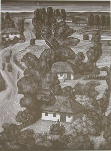 A Cherry Orchard By The House. Illustration To The Collection Of Poems By Taras Shevchenko 'kobzar' — Hryhorii Havrylenko