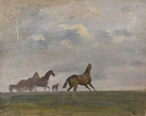 Caballos De Carreras En Un Paisaje — Sir Alfred James Munnings